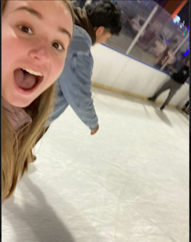 Here is a nice picture of me and my Turnabout date, Antonio Bajana. He is not the best ice skater.