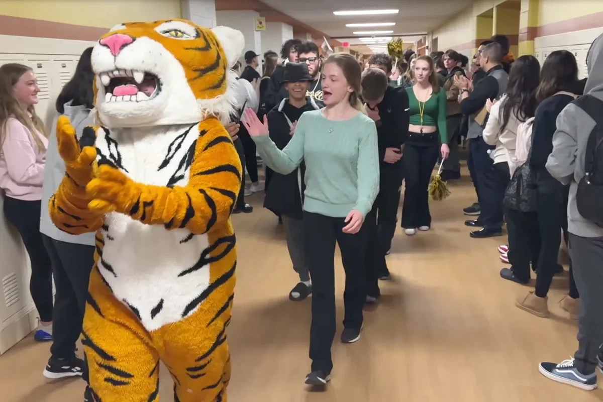 EPHS marked Rose's departure for the IHSA girls state wrestling finals in February 2023with a celebratory send-off through the school halls.
