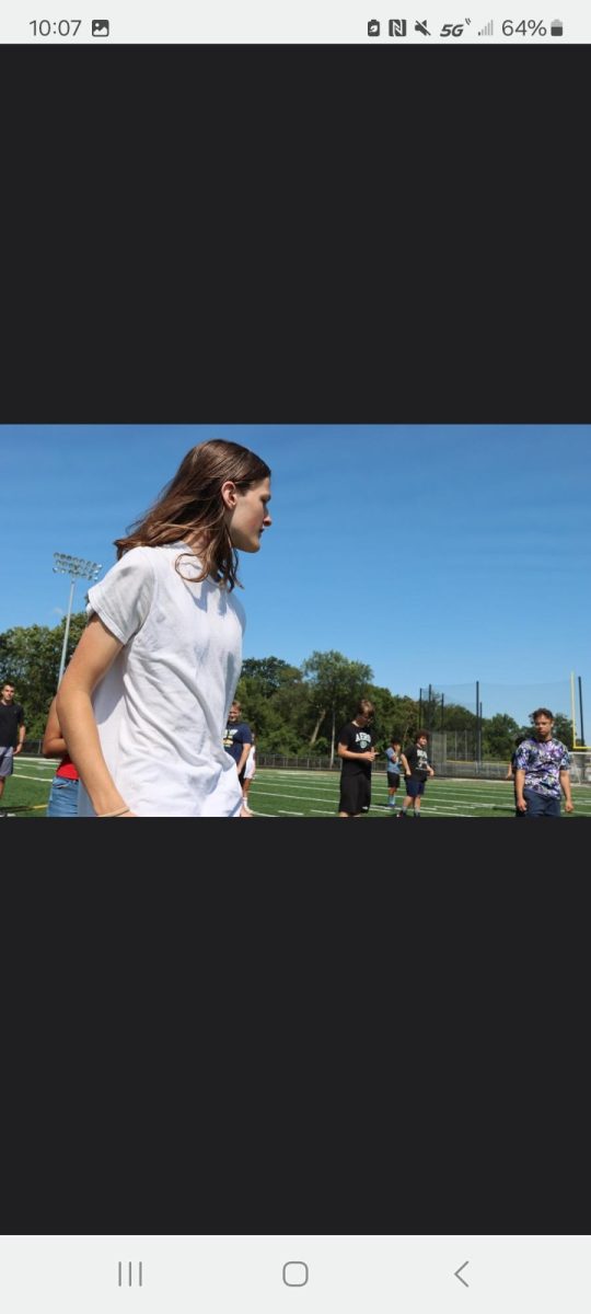 Pictured above: Drum Major Sean Johnson during the EPMB Band Camp in early August. He’s getting ready to lead the band in the weeks to come.