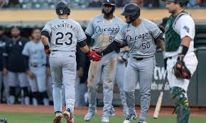 This photo was taken after the White Sox finally broke their 21 game losing streak. Andrew Benditendi hit a home run during that game.