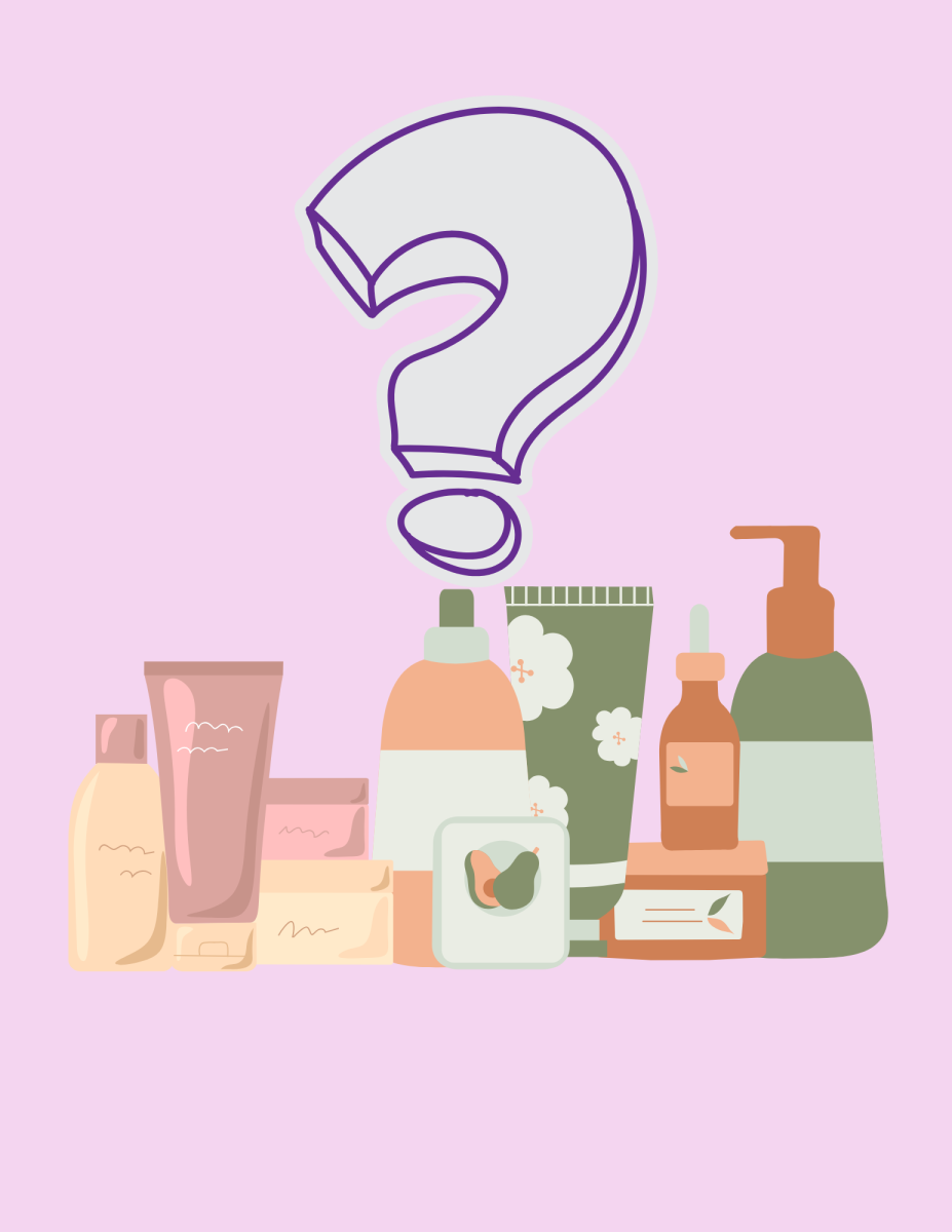 A graphic I've put together through Canva on care essentials. Above include skin care, baby care and feminin products.