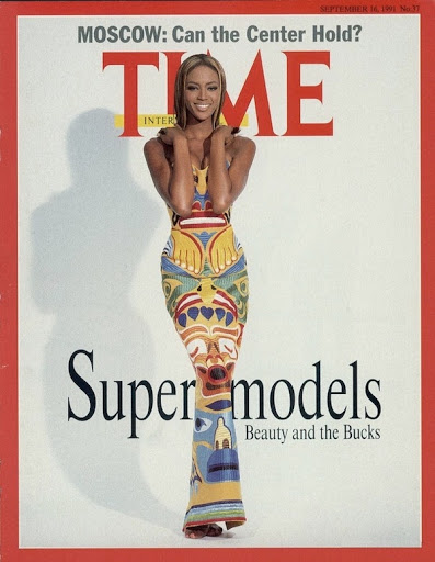 Naomi on the cover of Time Magazine presented in Sept 1991.
This was her first debut on the cover and was the first black woman to be featured in the magazine.

