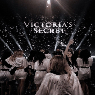 This is a picture from one of the Victoria Secret Fashion Shows. This was taken backstage in the room where all the models get their hair and makeup professionally done.