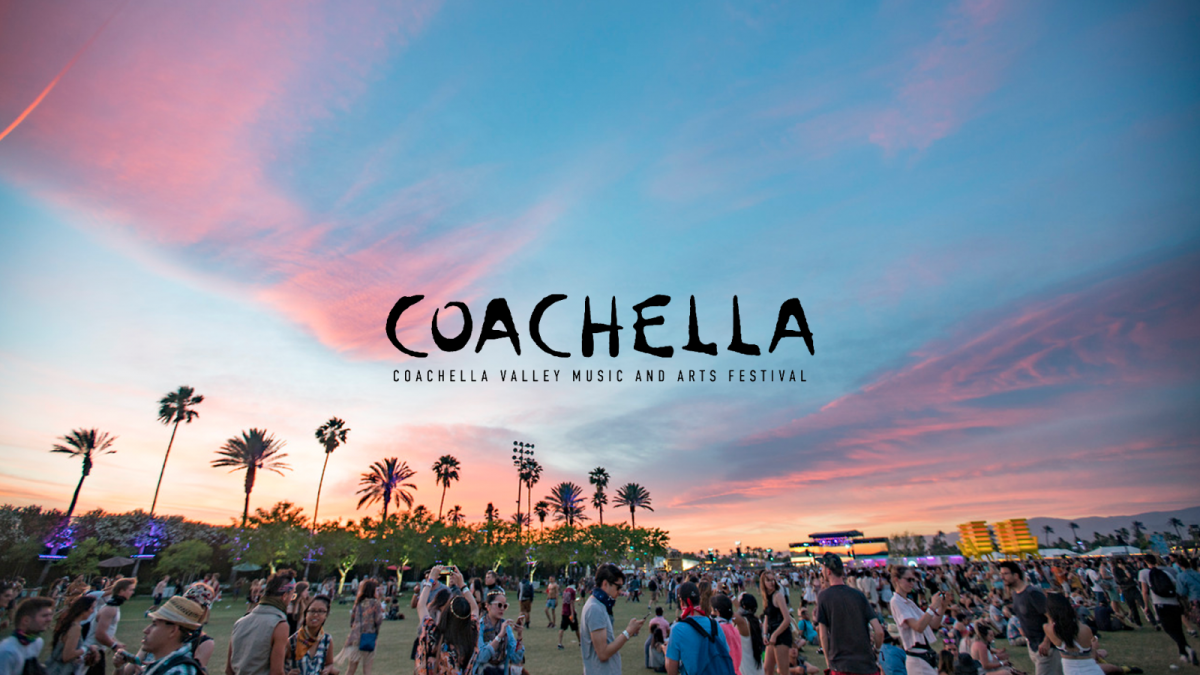 Photo of Coachella with a beautiful sunset in the background.