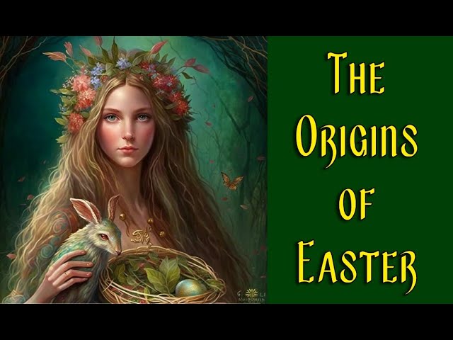 Image above shows a woman known as Eostre, a goddess of spring and fertility. The name 'Easter' deriving from her.