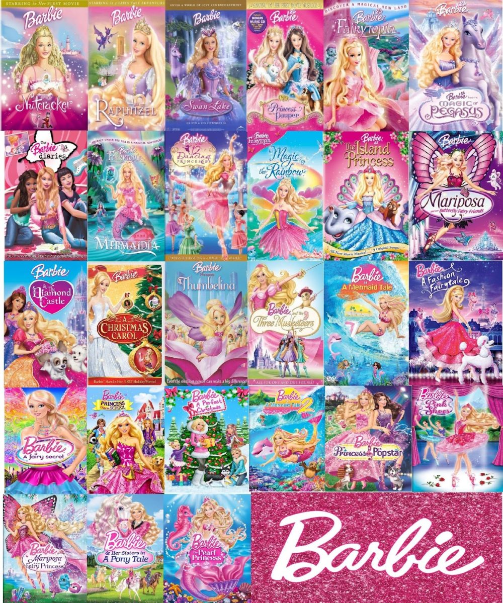 These are the covers of all 27 Barbie movies 