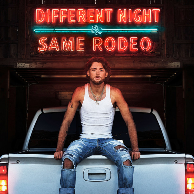 This image shows Bailey on the back of his Chevy silverado, which represents both his personal story and the “ Everyday highs and lows” that fuel his songwriting. The artist also said he “ Liked the neon lights” and though it would look nice as his album cover. 
